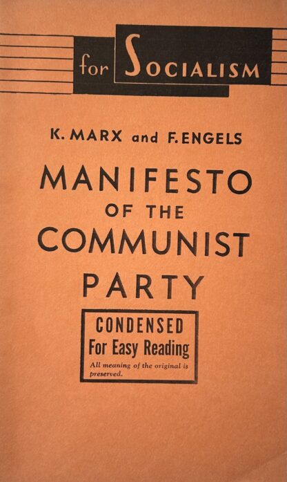 MANIFESTO OF THE COMMUNIST PARTY