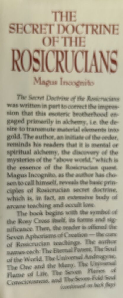 THE SECRET DOCTRINE OF THE ROSICRUCIANS - Image 2