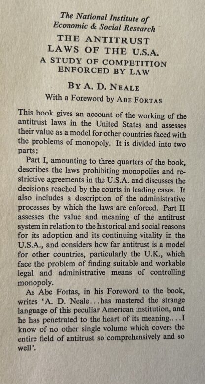 THE ANTI-TRUST LAWS OF THE USA: A Study of Competition Enforced by Law - Image 2