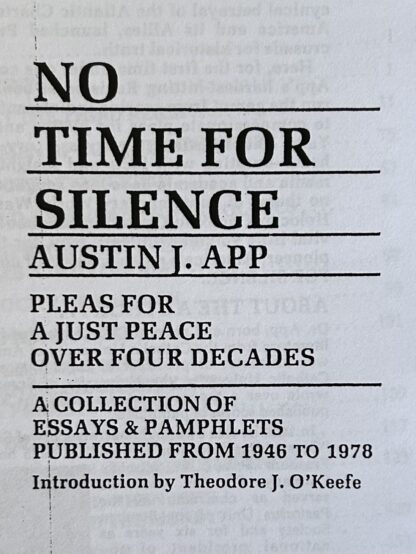 NO TIME FOR SILENCE (Prof. Austin App collection) - Image 2