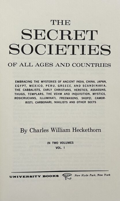 THE SECRET SOCIETIES OF ALL AGES & COUNTRIES (2 Vol Set in Case) - Image 3