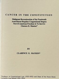 CANCER IN THE CONSTITUTION...Reconstruction of 14th Amendment...