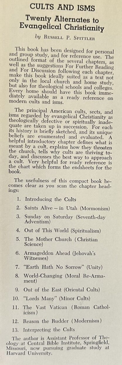 CULTS AND ISMS: Twenty Alternatives to Evangelical Christianity - Image 2